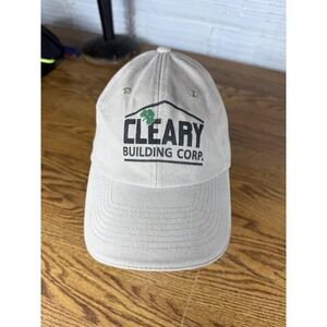 Cleary Building Corp Hat Cap‎ Strap Back Khaki Advertising Embroidered Mens